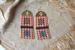 Beaded Handwoven Crochet Square Fringe (Sweet Escape)
