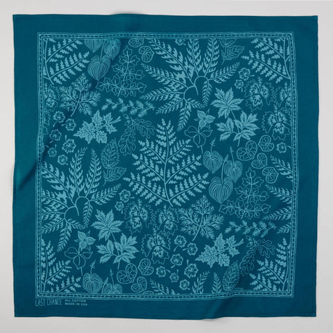 Organic Cotton Leafy Bandana | Lake