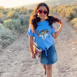 Girls Boho Pronghorn Tie Front Tee