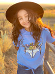 Girls Boho Pronghorn Tie Front Tee