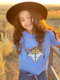 Girls Boho Pronghorn Tie Front Tee