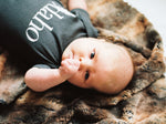 Idaho Tree Logo Charcoal Onesie