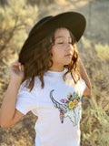 Girls Boho Pronghorn Tie Front Tee