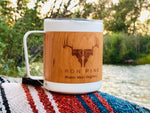 Iron Pine Deer Antler Wood Wrap Camp Cup