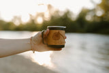 Iron Pine Idaho Axe + Wood Slice Wood Wrapped Cup