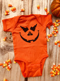 Idaho Jack-O-Lantern Face Onesie