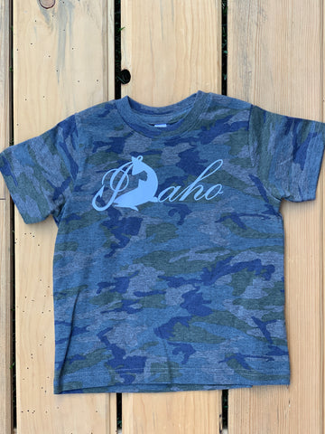 Kids Camo Idaho Fish Tee