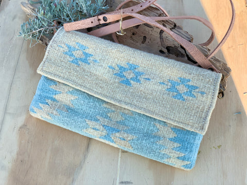 Southwest Blue Crossbody Tote