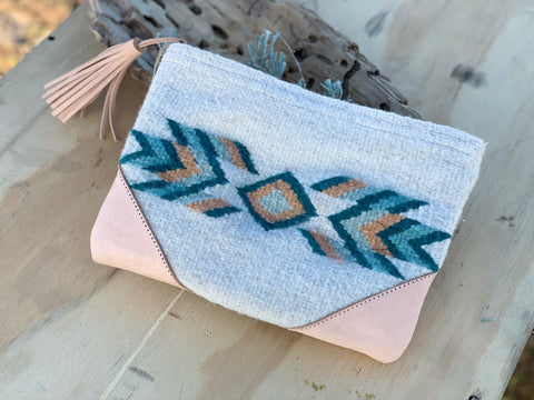 Papaya + Emerald Clutch