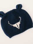 Blue Baby Idaho Elk Antler Eared Beanie