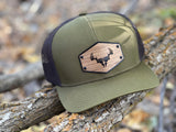 Idaho Deer Antler Wood Collection Trucker