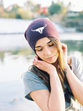 Idaho Antler Maroon Beanie