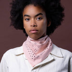 Natural Dye Silk Bandana | Ash Pink